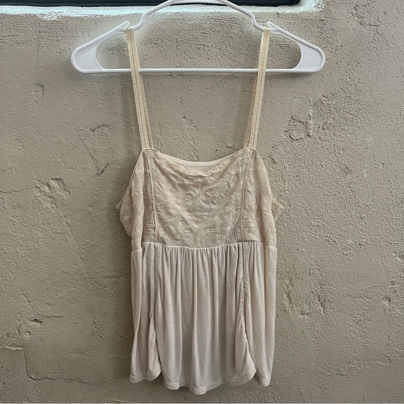 American Eagle Outfitters Tops - American Eagle Embroidered Babydoll Tank Top
